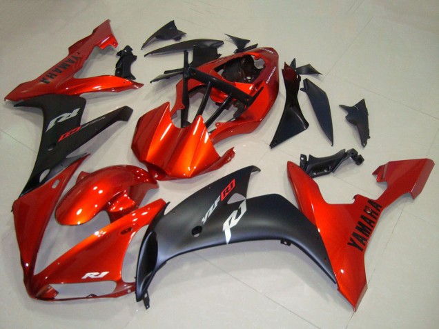 2004-2006 Yamaha YZF R1 Motorcycle Fairings - Red Matte Black Canada for Sale