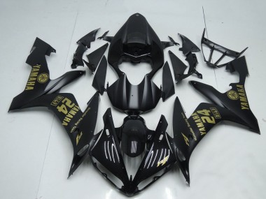 2004-2006 Yamaha YZF R1 Motorcycle Fairings - Matte Black Gold Canada for Sale