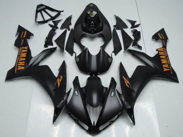 2004-2006 Yamaha YZF R1 Motorcycle Fairings - Matte Black Orange Canada for Sale