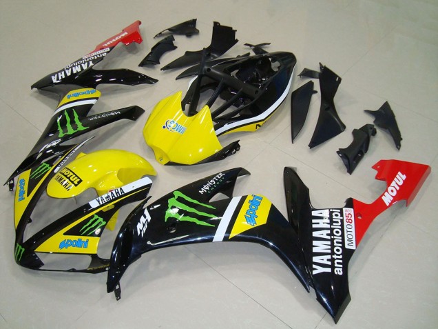 2004-2006 Yamaha YZF R1 Motorcycle Fairings - Yellow White Black Red Green Monster Red White Motul Canada for Sale