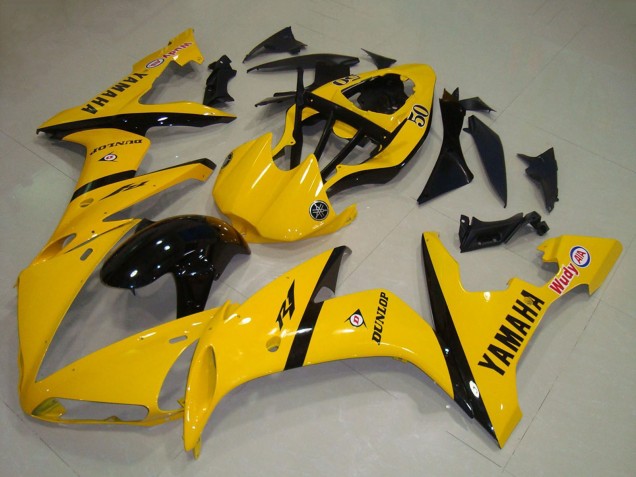 2004-2006 Yamaha YZF R1 Motorcycle Fairing - Yellow Glossy Black Canada for Sale
