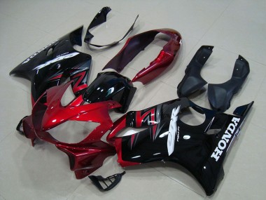 2004-2007 Honda CBR600 F4i Motorcycle Fairings Kit - Red Glossy Black Canada for Sale