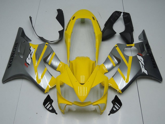 2004-2007 Honda CBR600 F4i Motorcycle Fairings - Yellow Silver Canada for Sale
