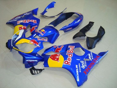 2004-2007 Honda CBR600 F4i Motorcycle Fairings - Blue Yellow Red Bull Canada for Sale