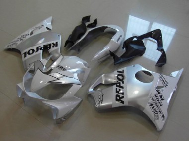 2004-2007 Honda CBR600 F4i Motorcycle Fairings - White Silver Black Repsol Canada for Sale