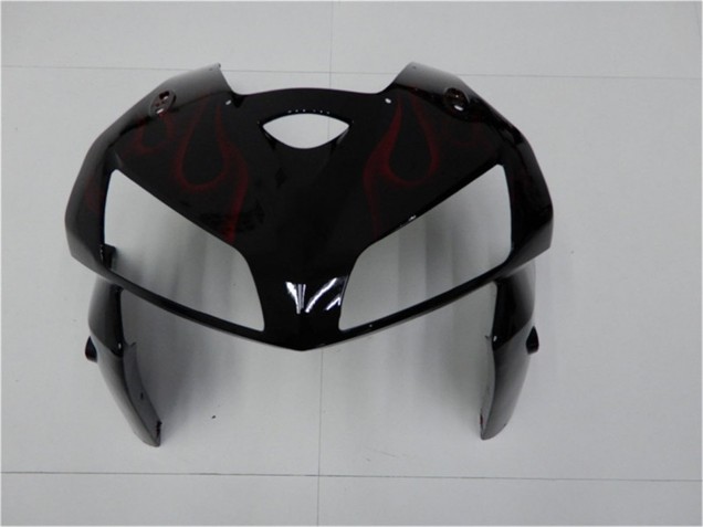 2005-2006 Honda CBR600RR Motorcycle Fairing Kits - Glossy Black Red Flame Canada for Sale