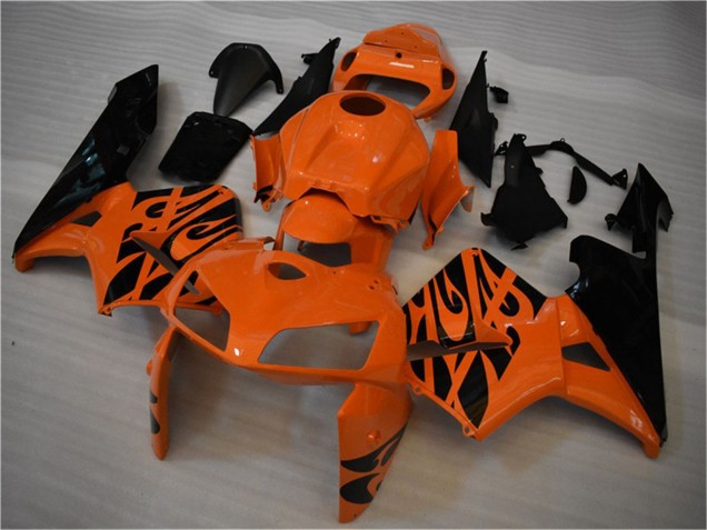 2005-2006 Honda CBR600RR Motorcycle Fairing - Orange Black Flame Canada for Sale