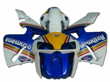 2005-2006 Honda CBR600RR Motorcycle Fairings - Blue Gold Red White Rothmans Canada for Sale