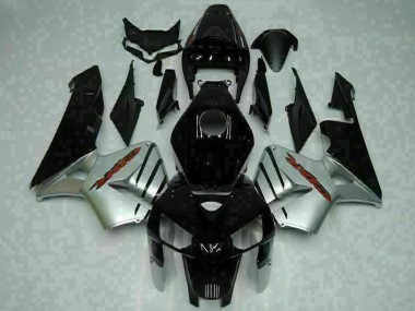 2005-2006 Honda CBR600RR Motorcycle Fairings - Glossy Black Silver Canada for Sale