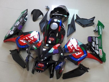 2005-2006 Honda CBR600RR Motorcycle Fairings - Black Red Green Pata Canada for Sale