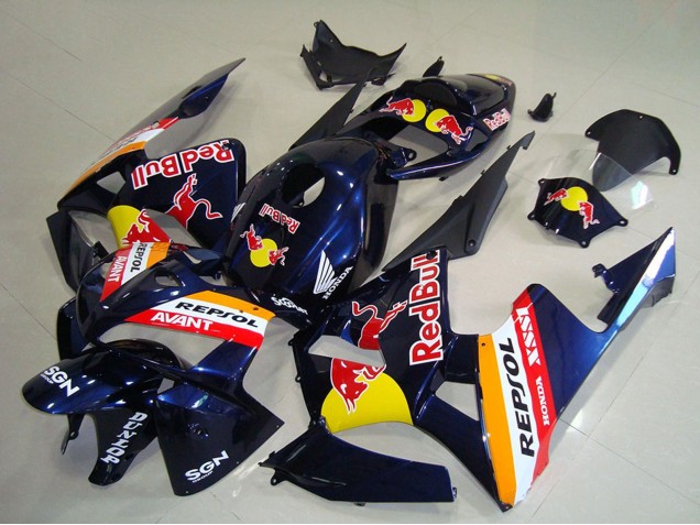 2005-2006 Honda CBR600RR Motorcycle Fairings - Dark Blue Orange Red Bull Repsol Canada for Sale