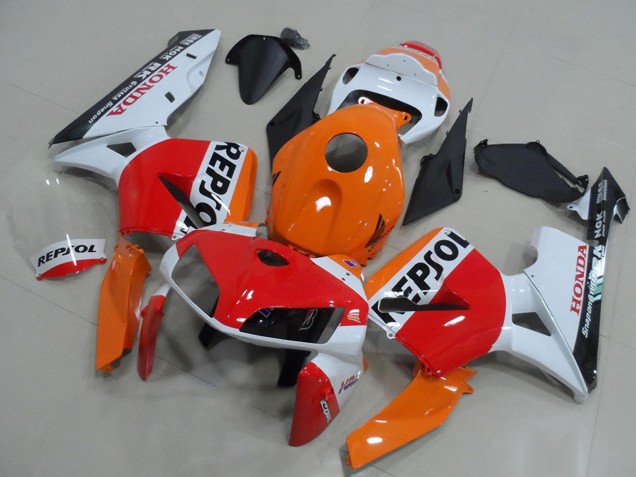 2005-2006 Honda CBR600RR Bike Fairings - Orange White Red Glossy Black Repsol Canada for Sale