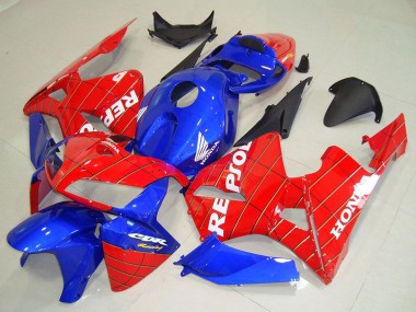 2005-2006 Honda CBR600RR Motorcycle Fairings - Blue Red Spider Man Repsol Canada for Sale