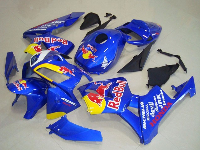 2005-2006 Honda CBR600RR Motorcycle Fairings - Blue Yellow Red Bull Canada for Sale