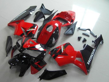 2005-2006 Honda CBR600RR Motorcycle Fairings - Red Glossy Black Canada for Sale