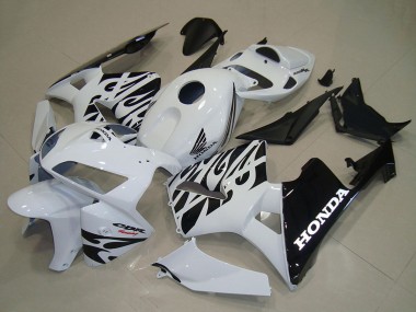 2005-2006 Honda CBR600RR Motorcycle Fairings - White Black Flame Canada for Sale