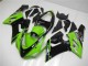 2005-2006 Kawasaki ZX6R Motorcycle Fairings - Green Glossy Black Elf Canada for Sale