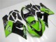2005-2006 Kawasaki ZX6R Motorcycle Fairings - Green Glossy Black Elf Canada for Sale