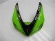 2005-2006 Kawasaki ZX6R Motorcycle Fairings - Green Glossy Black Elf Canada for Sale