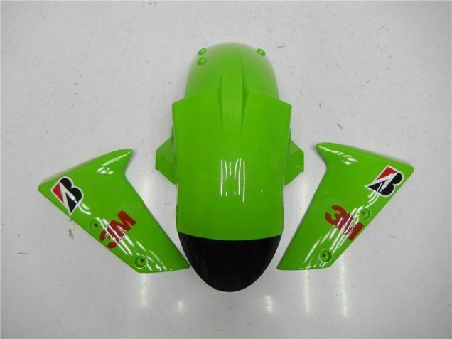 2005-2006 Kawasaki ZX6R Motorcycle Fairings - Green Glossy Black Elf Canada for Sale