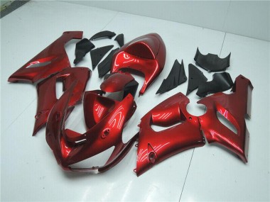 2005-2006 Kawasaki ZX6R Motorcycle Fairings - Candy Red Canada for Sale