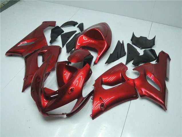 2005-2006 Kawasaki ZX6R Motorcycle Fairings - Candy Red Canada for Sale