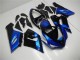 2005-2006 Kawasaki ZX6R Motorcycle Fairing Kits - Blue Glossy Black Canada for Sale