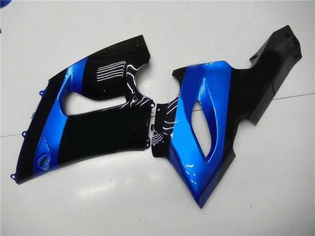 2005-2006 Kawasaki ZX6R Motorcycle Fairing Kits - Blue Glossy Black Canada for Sale