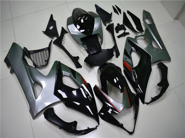 2005-2006 Suzuki GSXR 1000 Motorcycle Fairing - Glossy Black Silver Canada for Sale