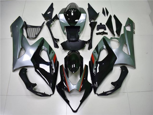 2005-2006 Suzuki GSXR 1000 Motorcycle Fairing - Glossy Black Silver Canada for Sale