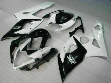 2005-2006 Suzuki GSXR 1000 Motorcycle Fairings - White Glossy Black Canada for Sale