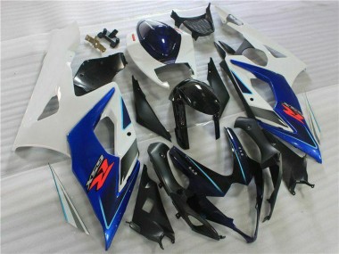 2005-2006 Suzuki GSXR 1000 Motorcycle Fairing Kits - White Blue Glossy Black Canada for Sale