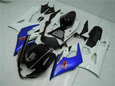 2005-2006 Suzuki GSXR 1000 Motorcycle Fairing - White Blue Glossy Black Canada for Sale