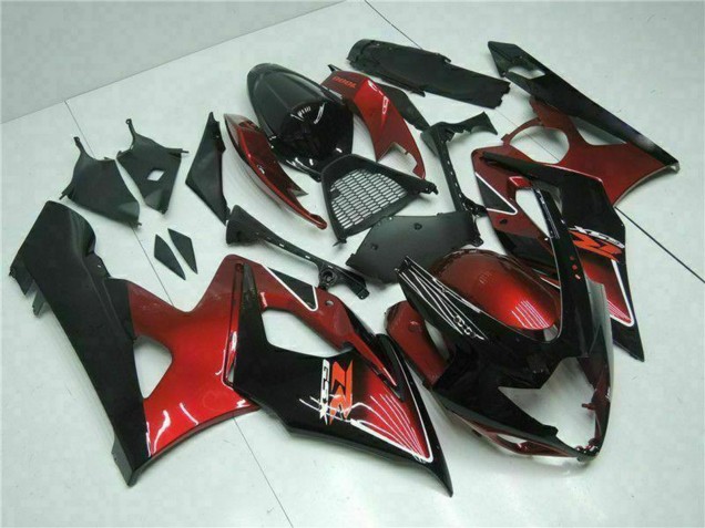 2005-2006 Suzuki GSXR 1000 Motorcycle Fairing - Red Glossy Black Canada for Sale
