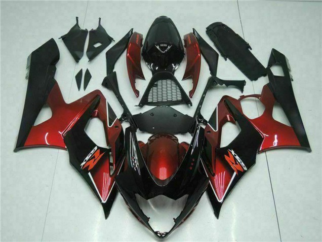 2005-2006 Suzuki GSXR 1000 Motorcycle Fairing - Red Glossy Black Canada for Sale