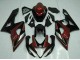 2005-2006 Suzuki GSXR 1000 Motorcycle Fairings - Red Silver Glossy Black Canada for Sale