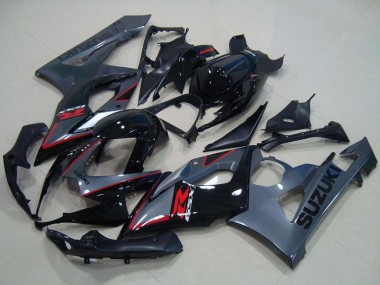 2005-2006 Suzuki GSXR 1000 Motorcycle Fairings - Glossy Black Matte Black Red Canada for Sale