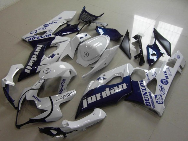2005-2006 Suzuki GSXR 1000 Motorcycle Fairings - White Dark Blue Jordan Canada for Sale