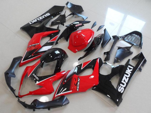 2005-2006 Suzuki GSXR 1000 Motorcycle Fairings - Red Glossy Black OEM Style Canada for Sale