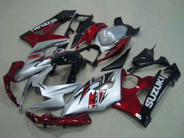 2005-2006 Suzuki GSXR 1000 Motorcycle Fairing - Silver Red Black Canada for Sale