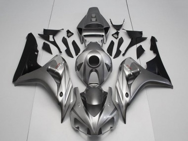 2006-2007 Honda CBR1000RR Motorcycle Fairing Kits - Silver Glossy Black Canada for Sale