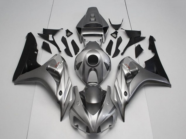 2006-2007 Honda CBR1000RR Motorcycle Fairing Kits - Silver Glossy Black Canada for Sale