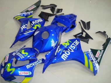 2006-2007 Honda CBR1000RR Motorcycle Fairings - Blue Green MoviStar Castrol Canada for Sale