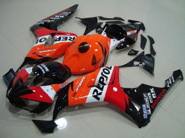 2006-2007 Honda CBR1000RR Motorcycle Fairing Kits - Orange White Red Glossy Black Repsol Canada for Sale