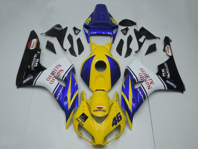 2006-2007 Honda CBR1000RR Motorcycle Fairings - Blue Yellow White Glossy Black Red Nastro Azzurro Canada for Sale