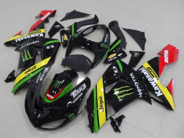 2006-2007 Kawasaki ZX10R Motorcycle Fairings - Glossy Black Red Yellow Green Monster Canada for Sale
