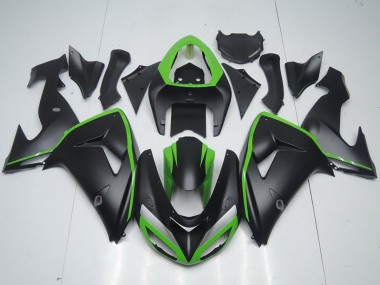 2006-2007 Kawasaki ZX10R Motorcycle Fairing - Green Matte Black Canada for Sale