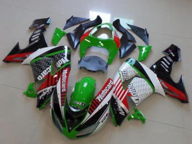 2006-2007 Kawasaki ZX10R Motorcycle Fairings - Green Red White Black Motorad Canada for Sale