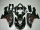 2006-2007 Kawasaki ZX10R Motorcycle Fairing Kits - Glossy Black Red Flame Canada for Sale