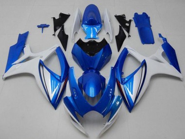 2006-2007 Suzuki GSXR 600/750 Motorcycle Fairings - White Blue Canada for Sale